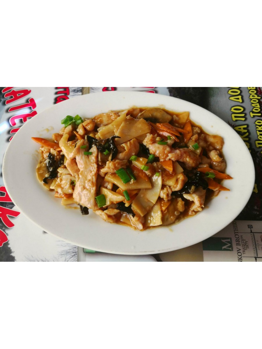 31. Пиле с бамбук и гъби 700гр