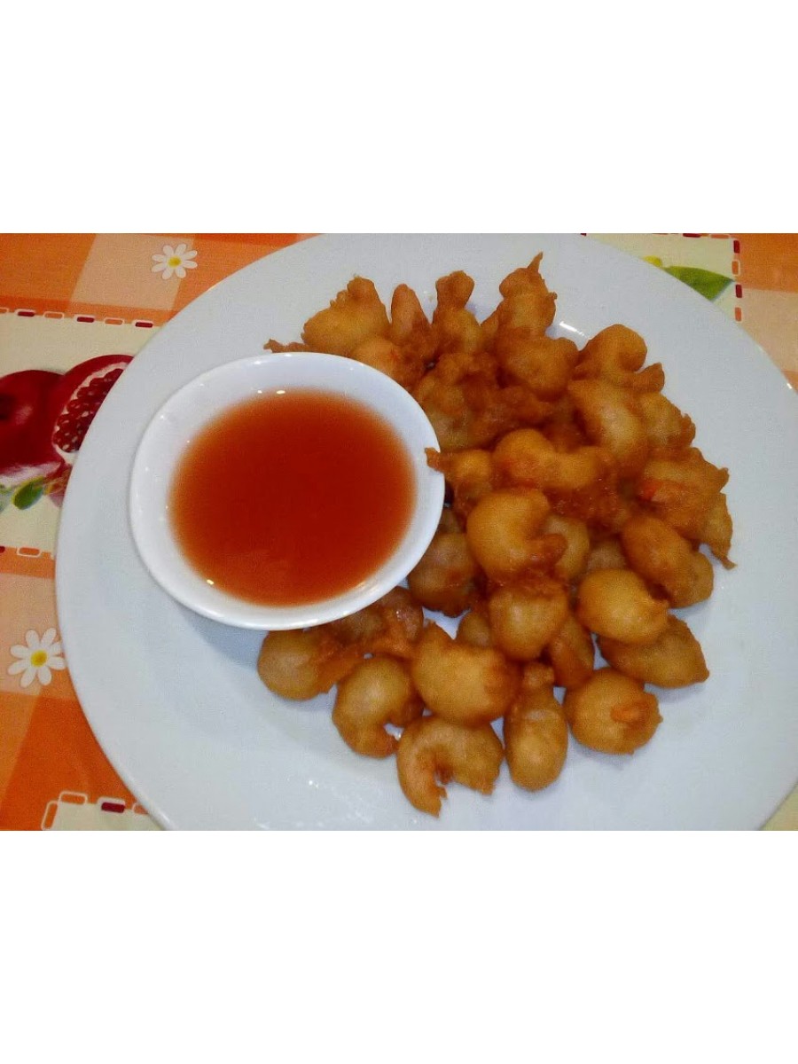 99. Скариди пане със сладко - кисел сос 700гр