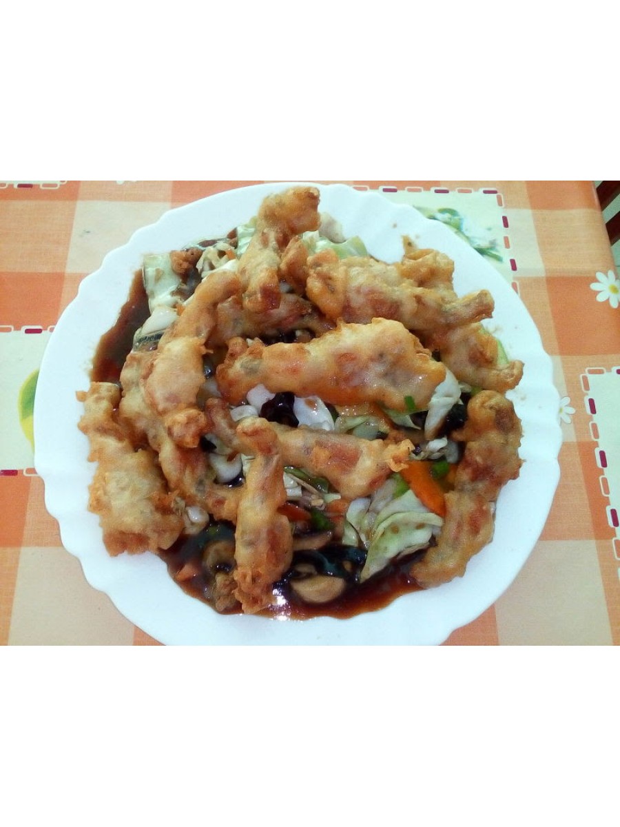 209. Панирани жабешки бутчета със зеленчуци 500гр.