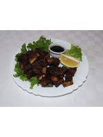 2. Пържени свински ребърца 300гр.