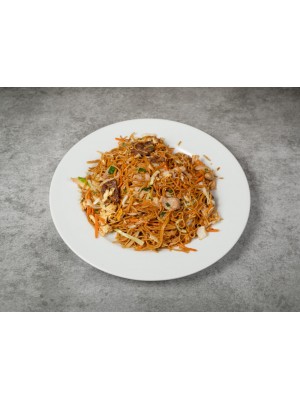 125. Спагети със зеленчуци и три вида месо 700гр