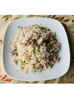 115. Пържен ориз с три вида месо, грах и моркови 700гр